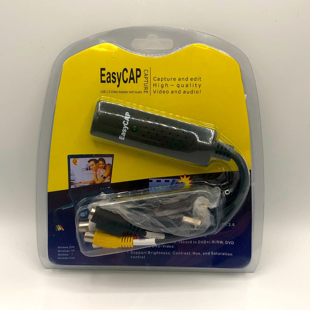 BNIB EASY CAP 4 CHANNEL USB 2.0 DVR CCTV VIDEO  ADAPTER WITH AUDIO